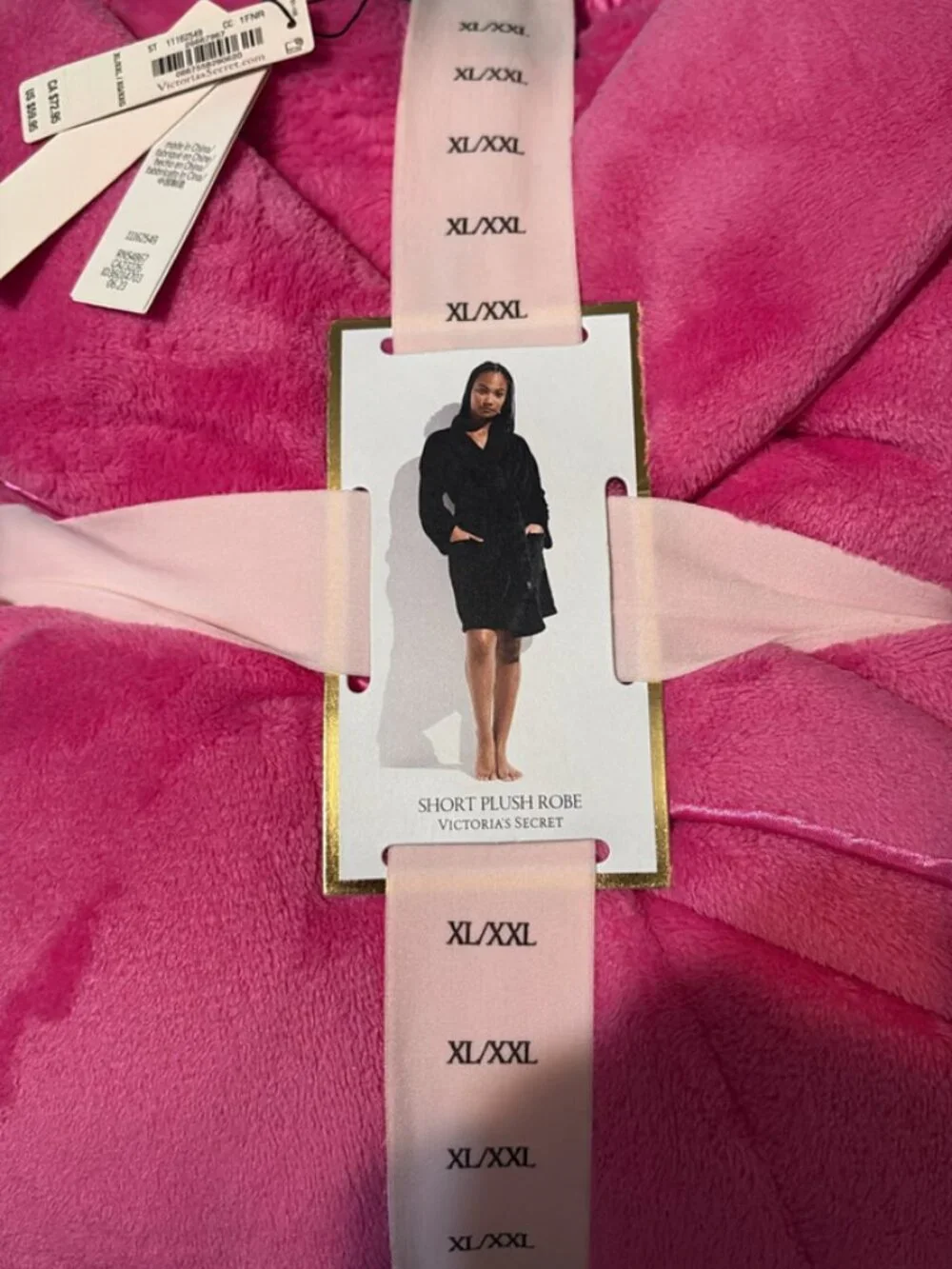 Victoria’s Secret Short Plush Robe – Size XL/XXL Hot Pink